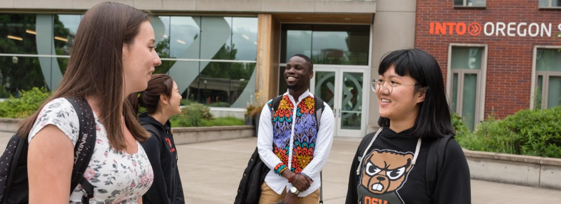 international students standing in front of the ILLC